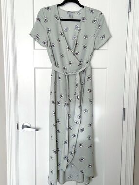 H&M Floral Midi Wrap Dress